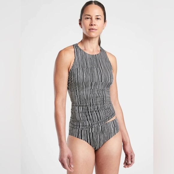 NWT! Athleta Cove Black Maldives Printed Tankini Top - Multiple Sizes 🩵 - Picture 1 of 6